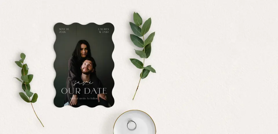 Save the Date Card with Optional Guest Addressing Service