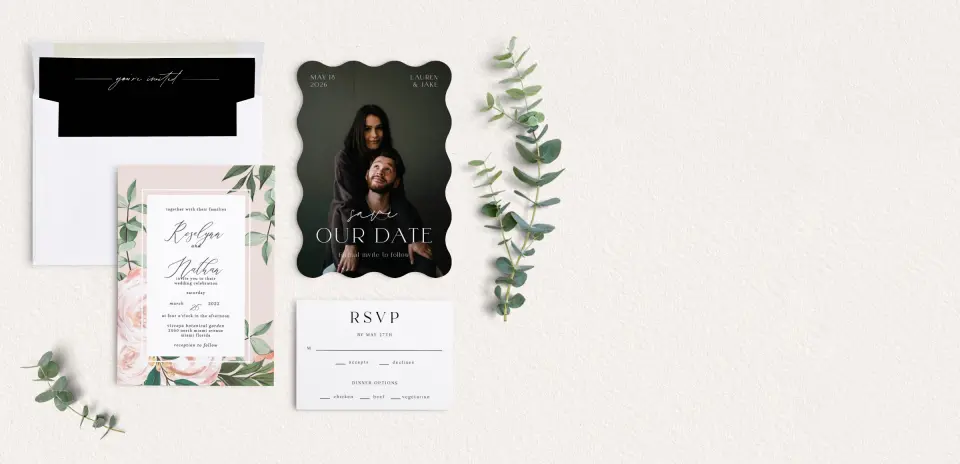 Front of Save the Date Card
