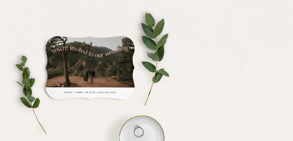 Save the Date Card with Optional Guest Addressing Service