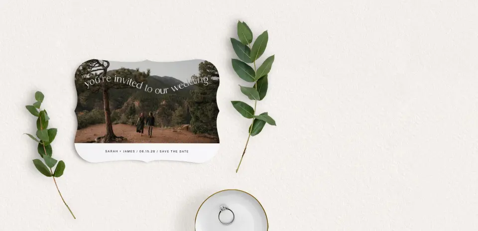 Save the Date Card with Optional Guest Addressing Service