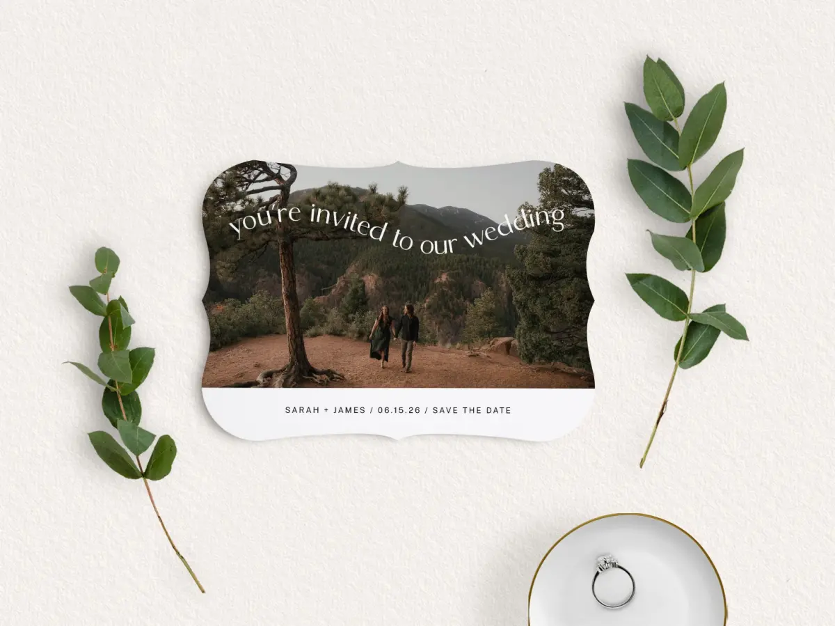Save the Date Card with Optional Guest Addressing Service