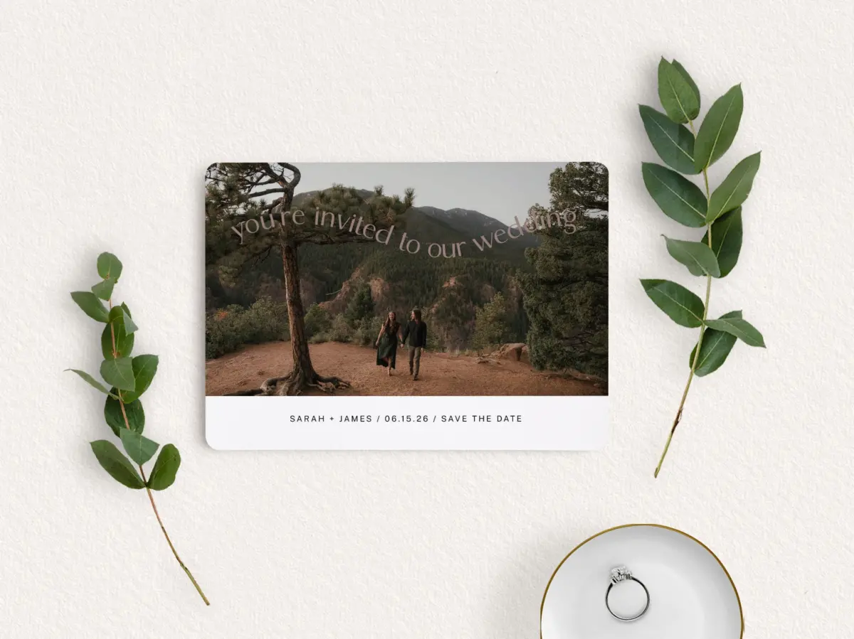Save the Date Card with Optional Guest Addressing Service