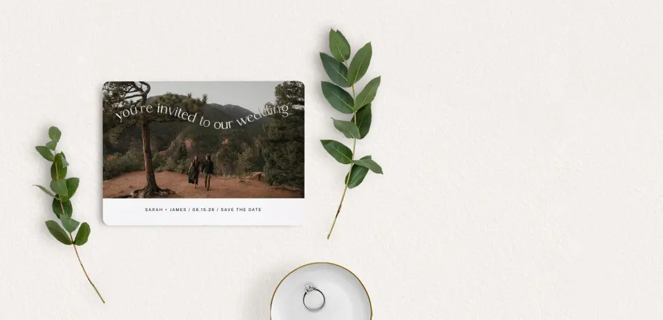 Save the Date Card with Optional Guest Addressing Service