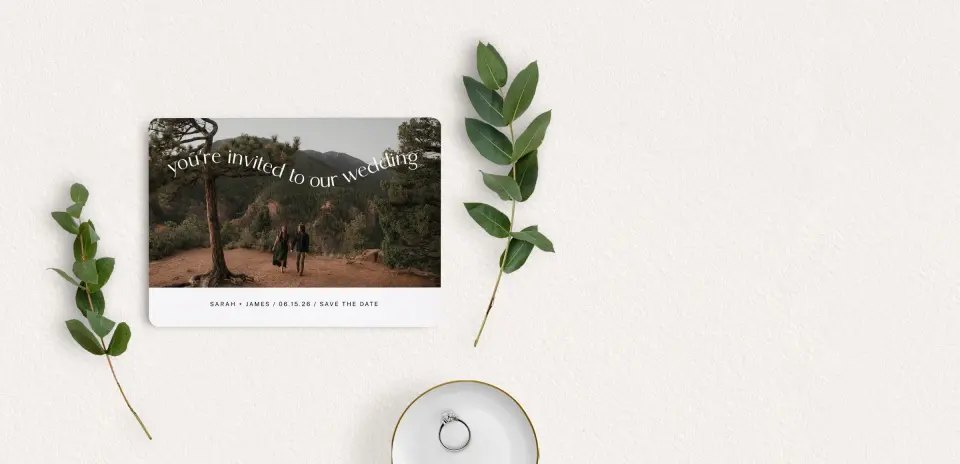 Save the Date Card with Optional Guest Addressing Service