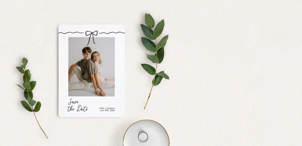 Save the Date Card with Optional Guest Addressing Service