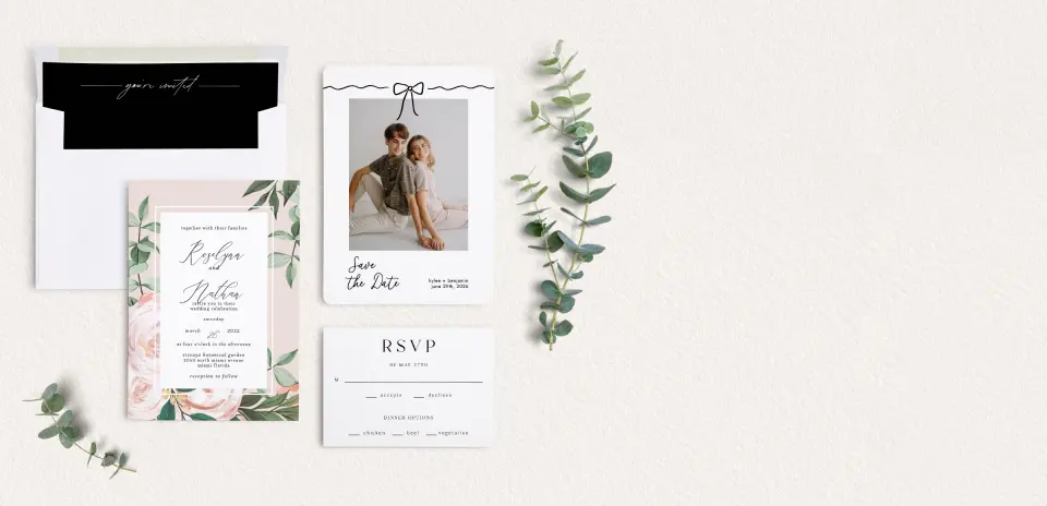 Front of Save the Date Card