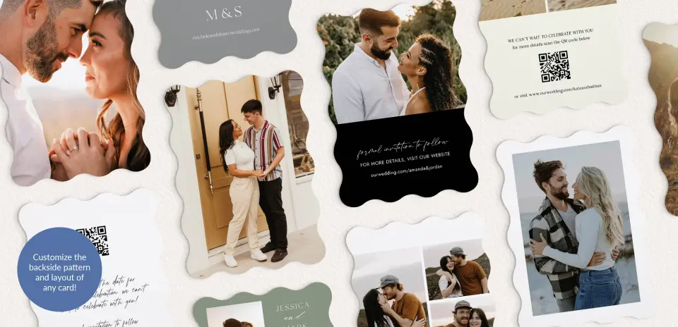 Back of Save the Date Card