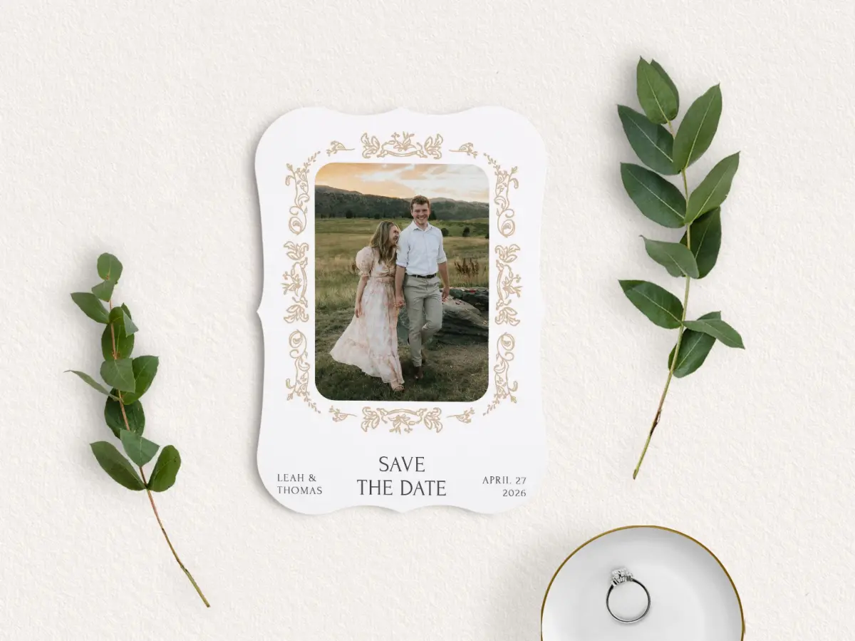 Save the Date Card with Optional Guest Addressing Service