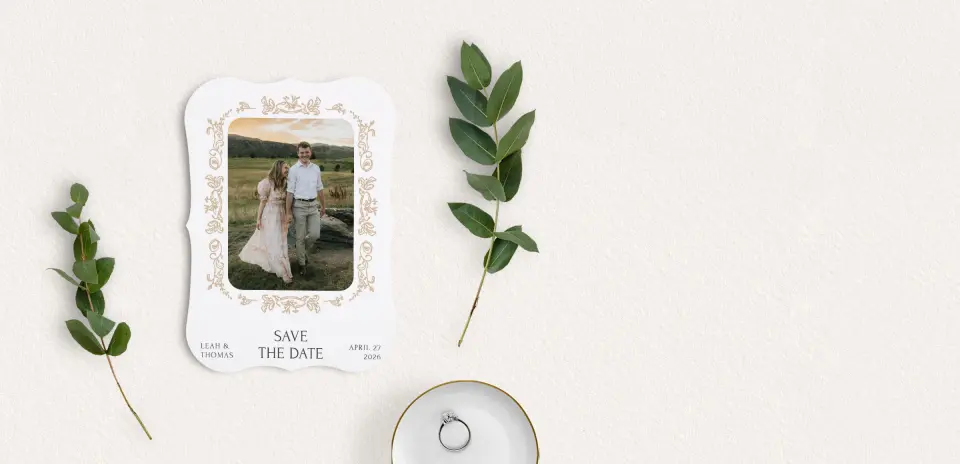 Save the Date Card with Optional Guest Addressing Service