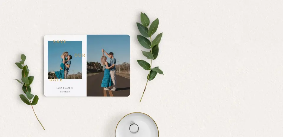 Save the Date Card with Optional Guest Addressing Service