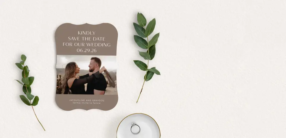 Save the Date Card with Optional Guest Addressing Service