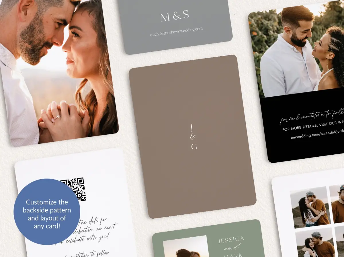 Back of Save the Date Card