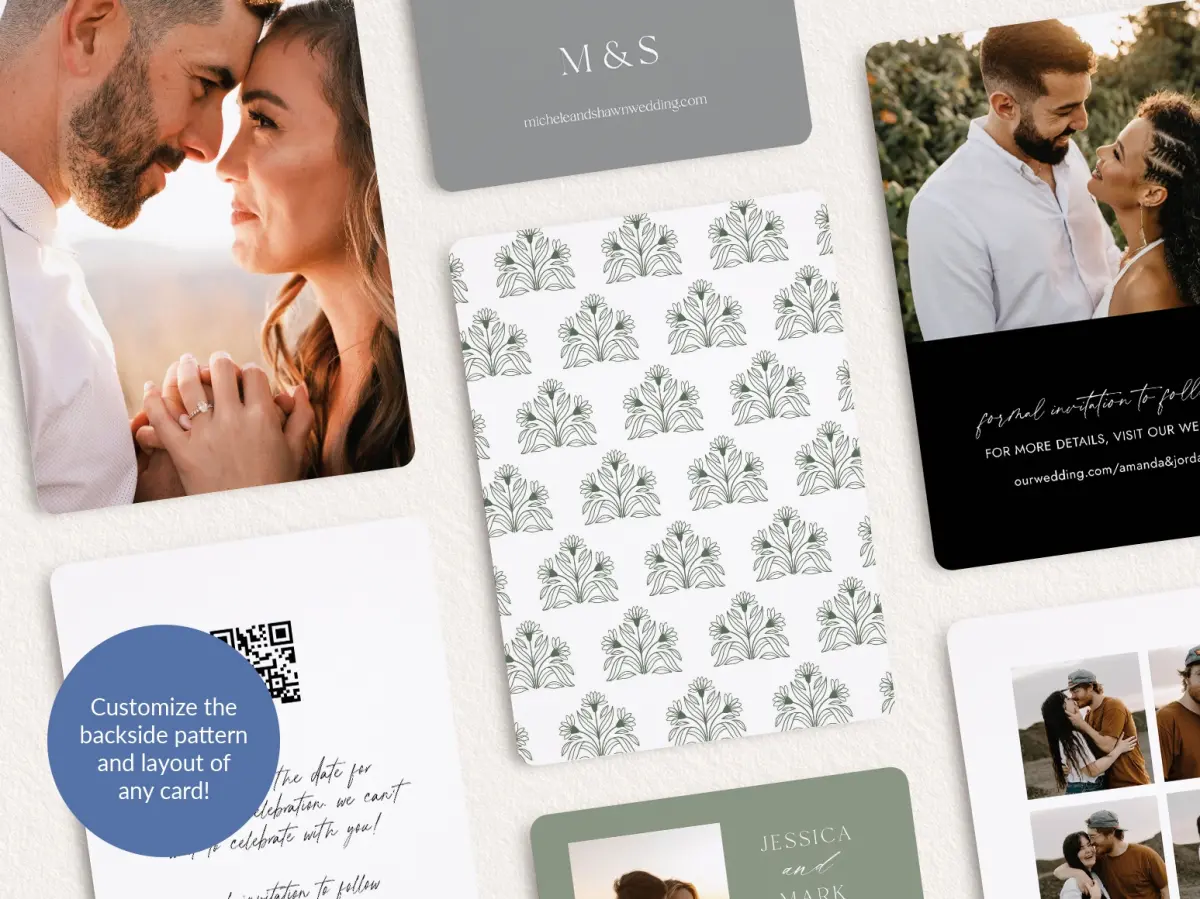 Back of Save the Date Card