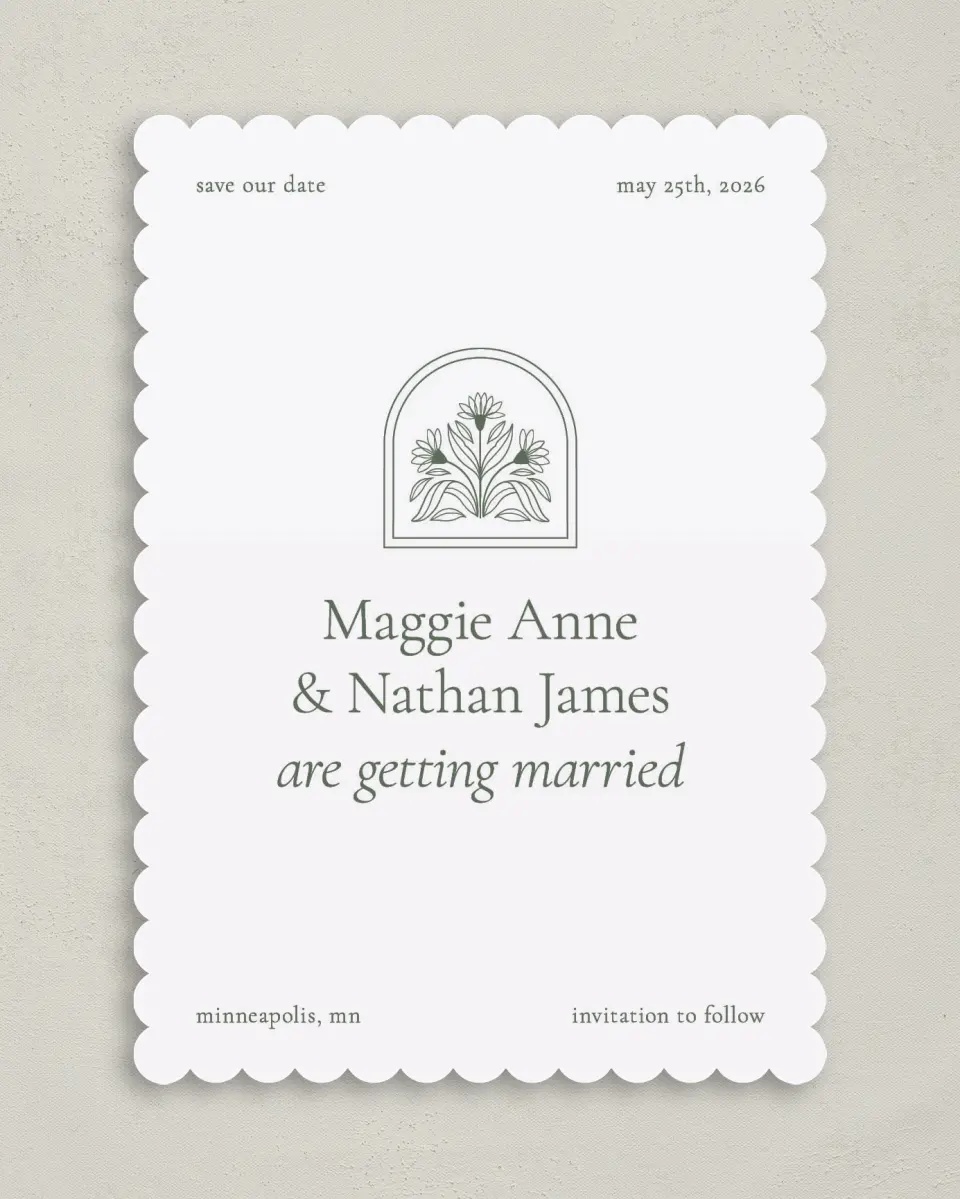 This is a 5" x 7" Christmas Card called Blossoming Love printed in full color on Premium Smooth paper
