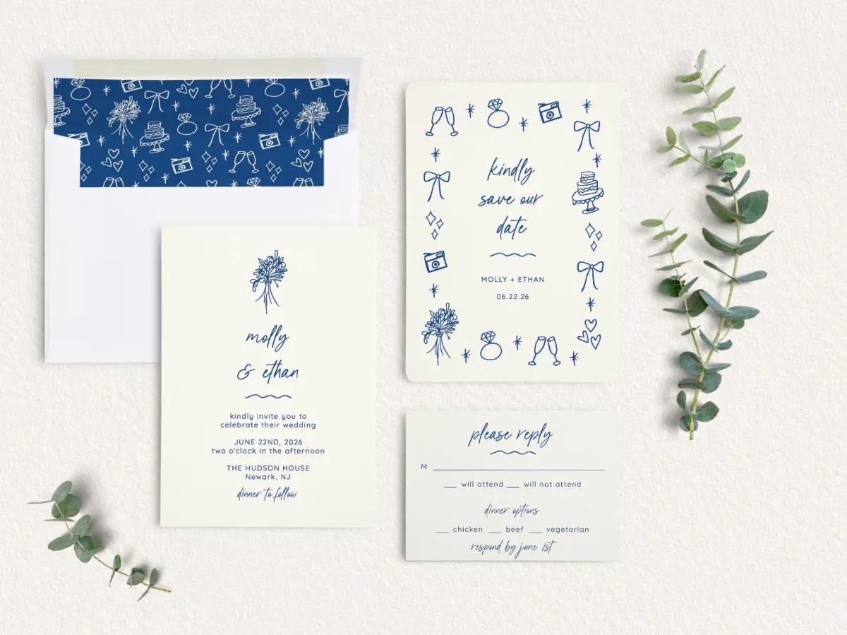 Front of Save the Date Card