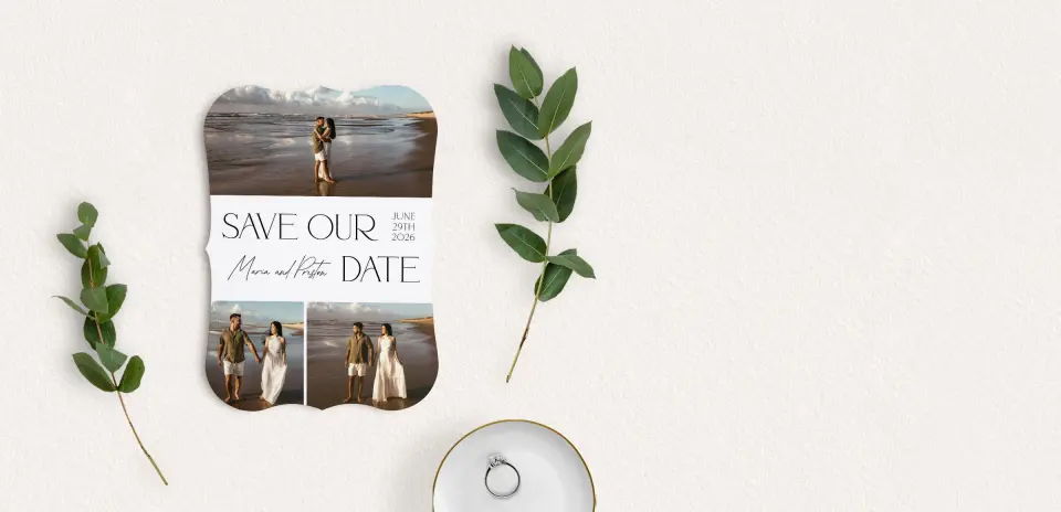 Save the Date Card with Optional Guest Addressing Service