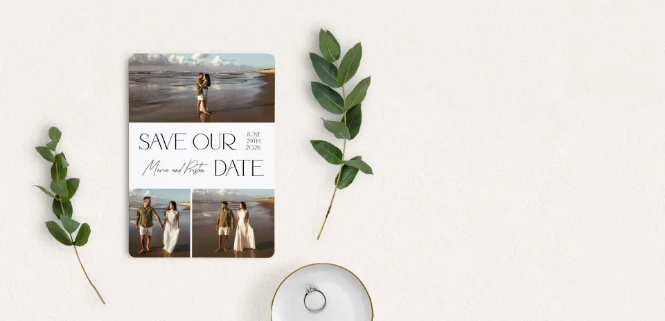 Save the Date Card with Optional Guest Addressing Service