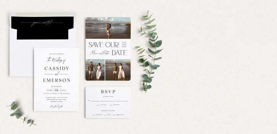 Front of Save the Date Card