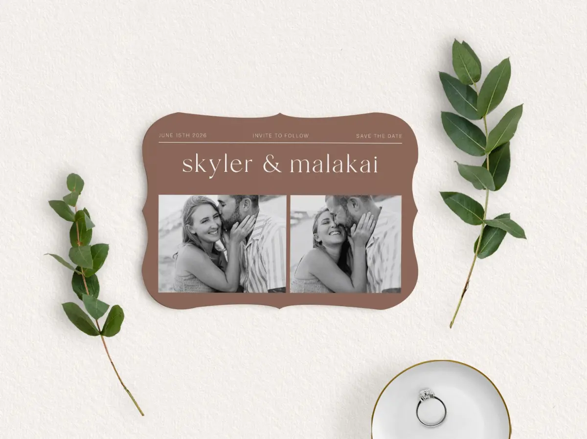 Save the Date Card with Optional Guest Addressing Service