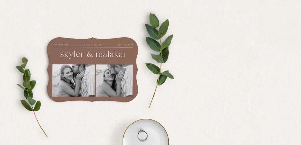 Save the Date Card with Optional Guest Addressing Service
