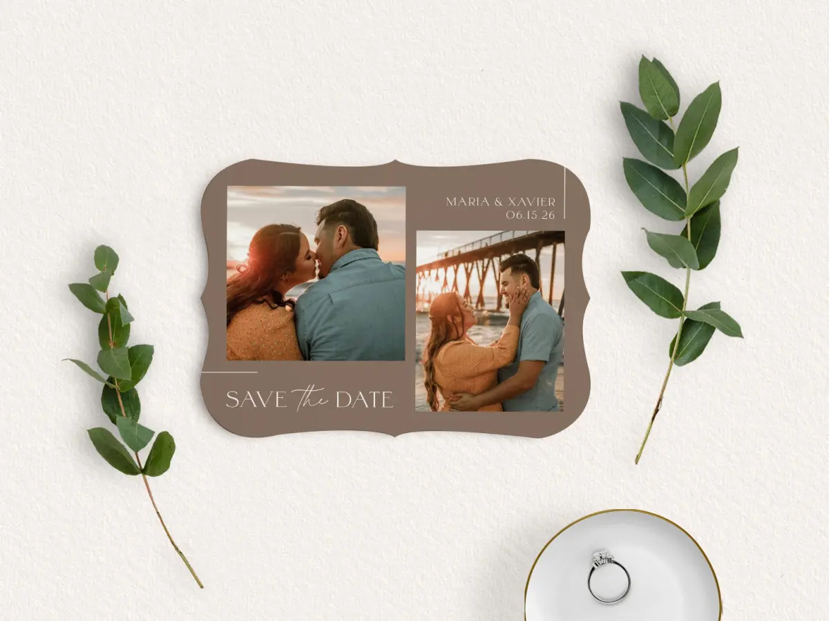 Save the Date Card with Optional Guest Addressing Service