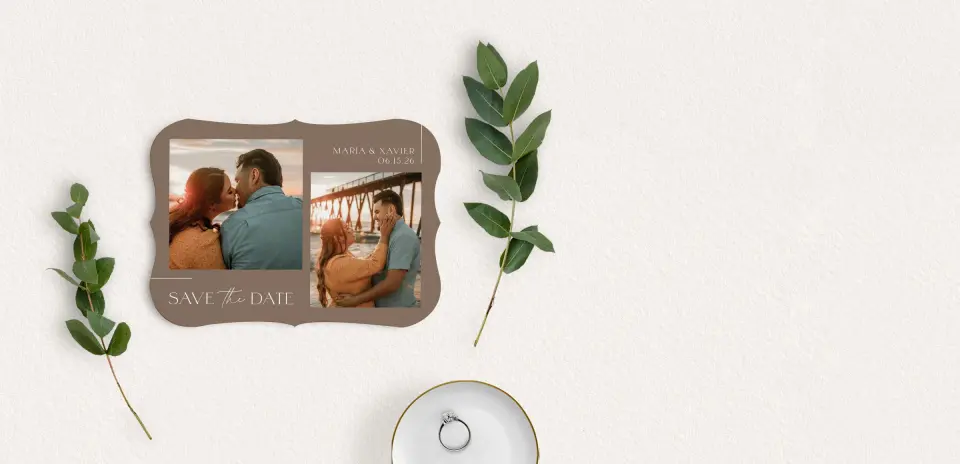 Save the Date Card with Optional Guest Addressing Service
