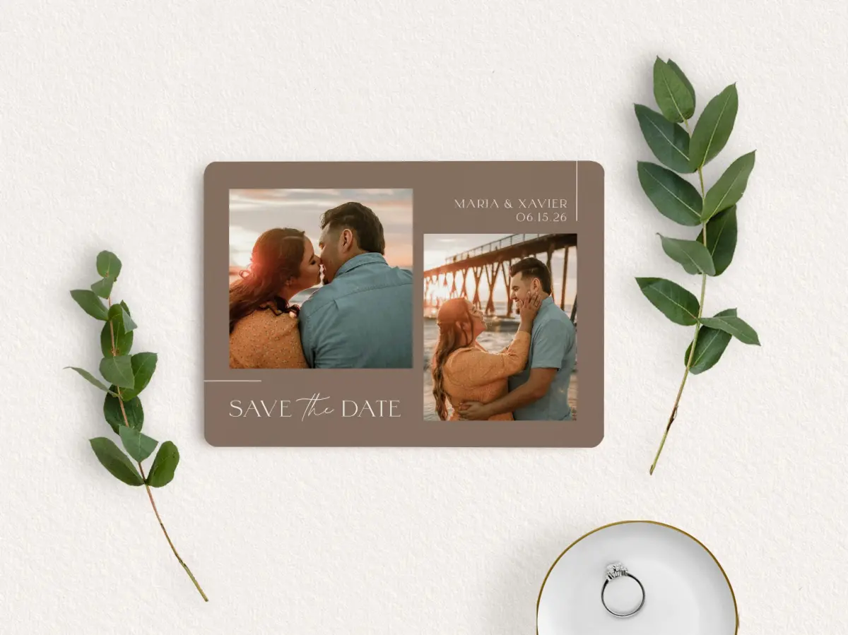 Save the Date Card with Optional Guest Addressing Service
