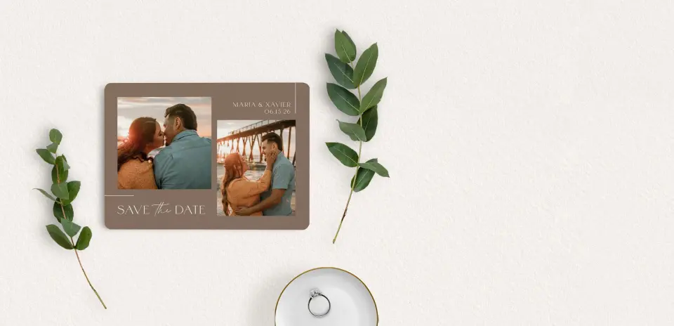 Save the Date Card with Optional Guest Addressing Service