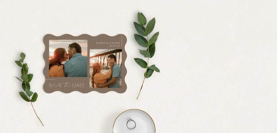 Save the Date Card with Optional Guest Addressing Service