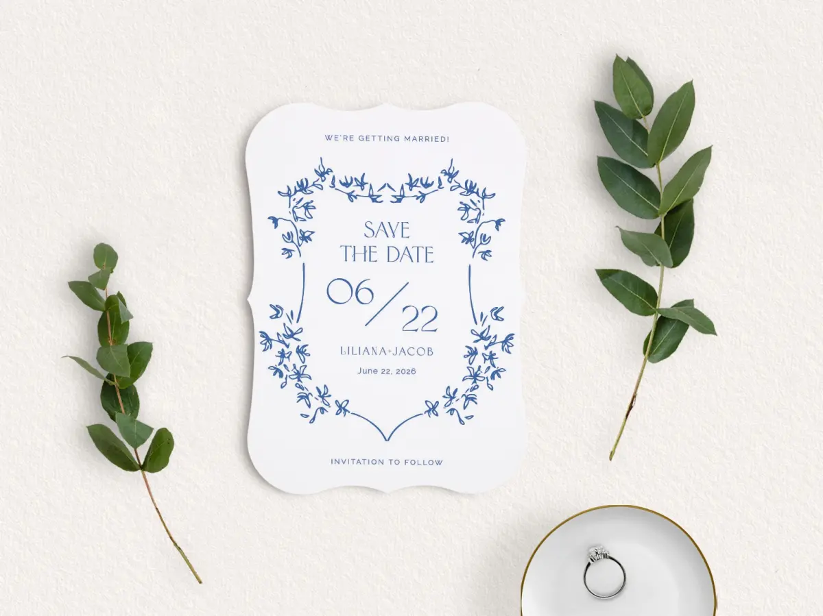 Save the Date Card with Optional Guest Addressing Service