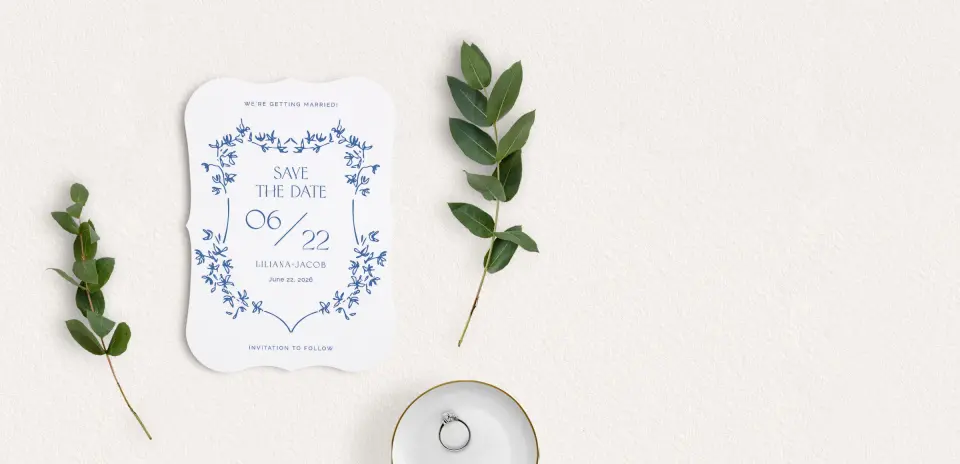 Save the Date Card with Optional Guest Addressing Service