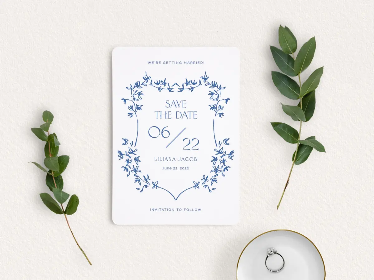 Save the Date Card with Optional Guest Addressing Service