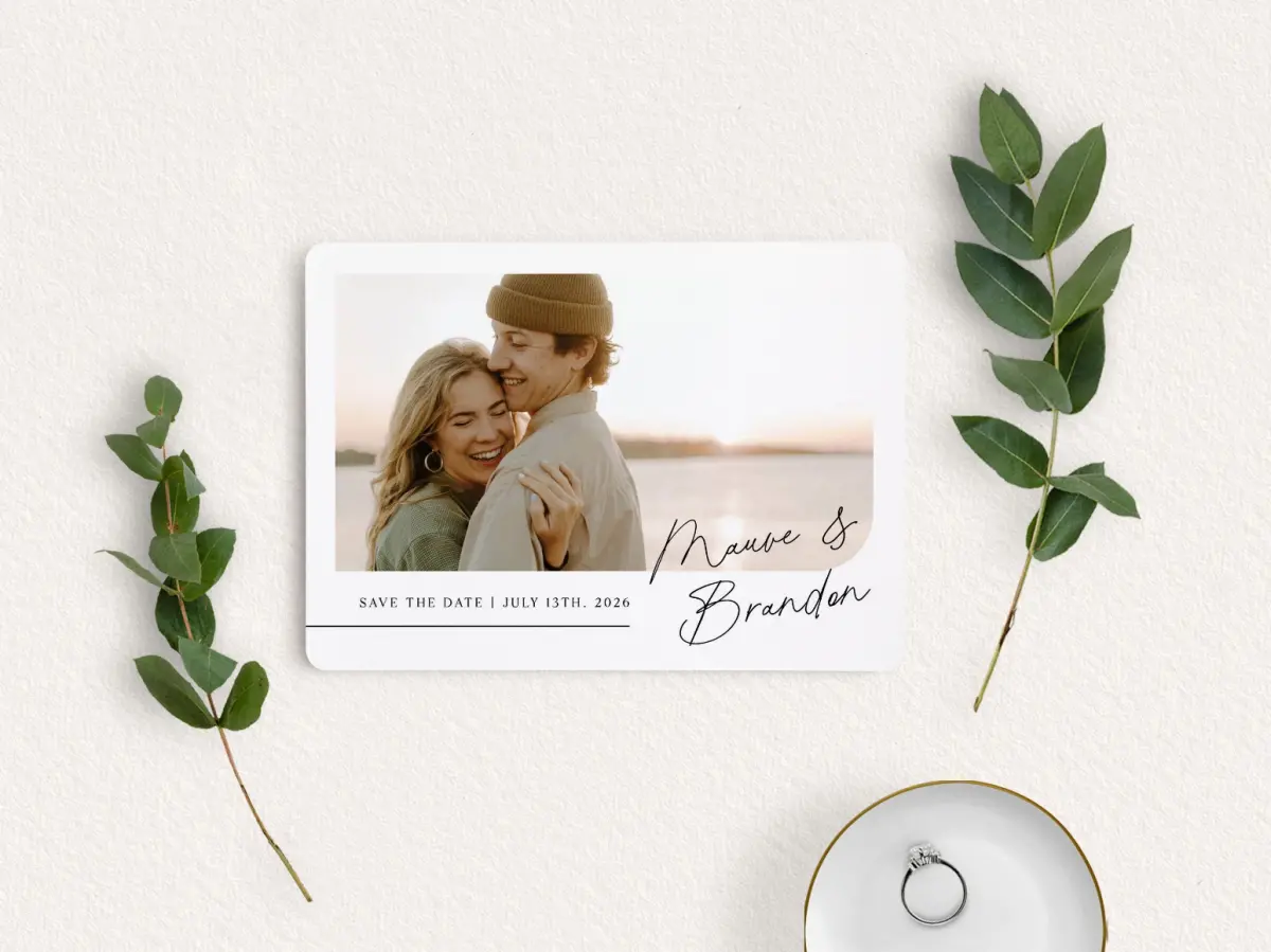 Save the Date Card with Optional Guest Addressing Service