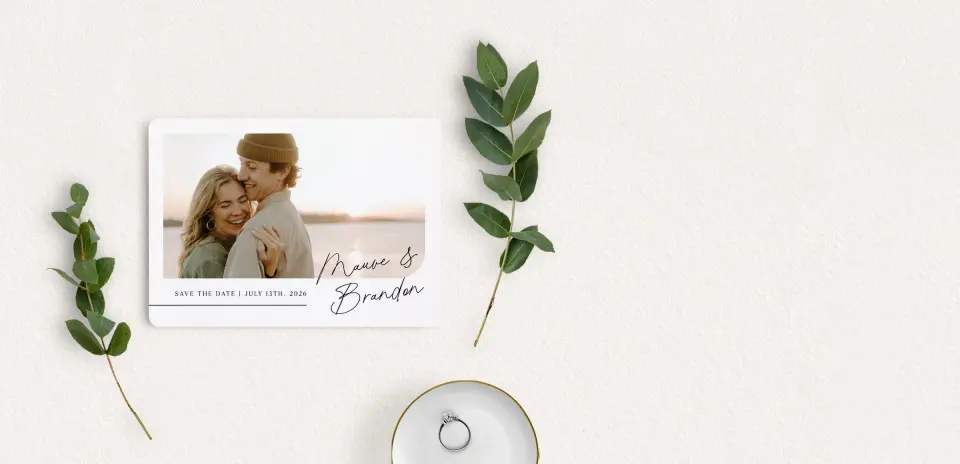 Save the Date Card with Optional Guest Addressing Service