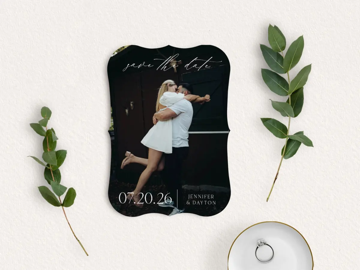 Save the Date Card with Optional Guest Addressing Service