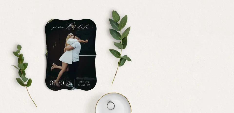 Save the Date Card with Optional Guest Addressing Service