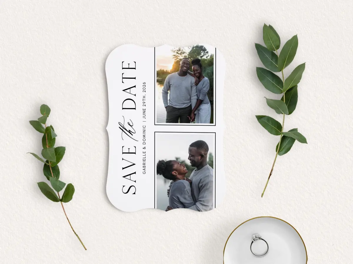Save the Date Card with Optional Guest Addressing Service