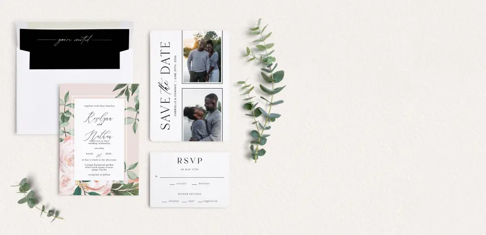 Front of Save the Date Card