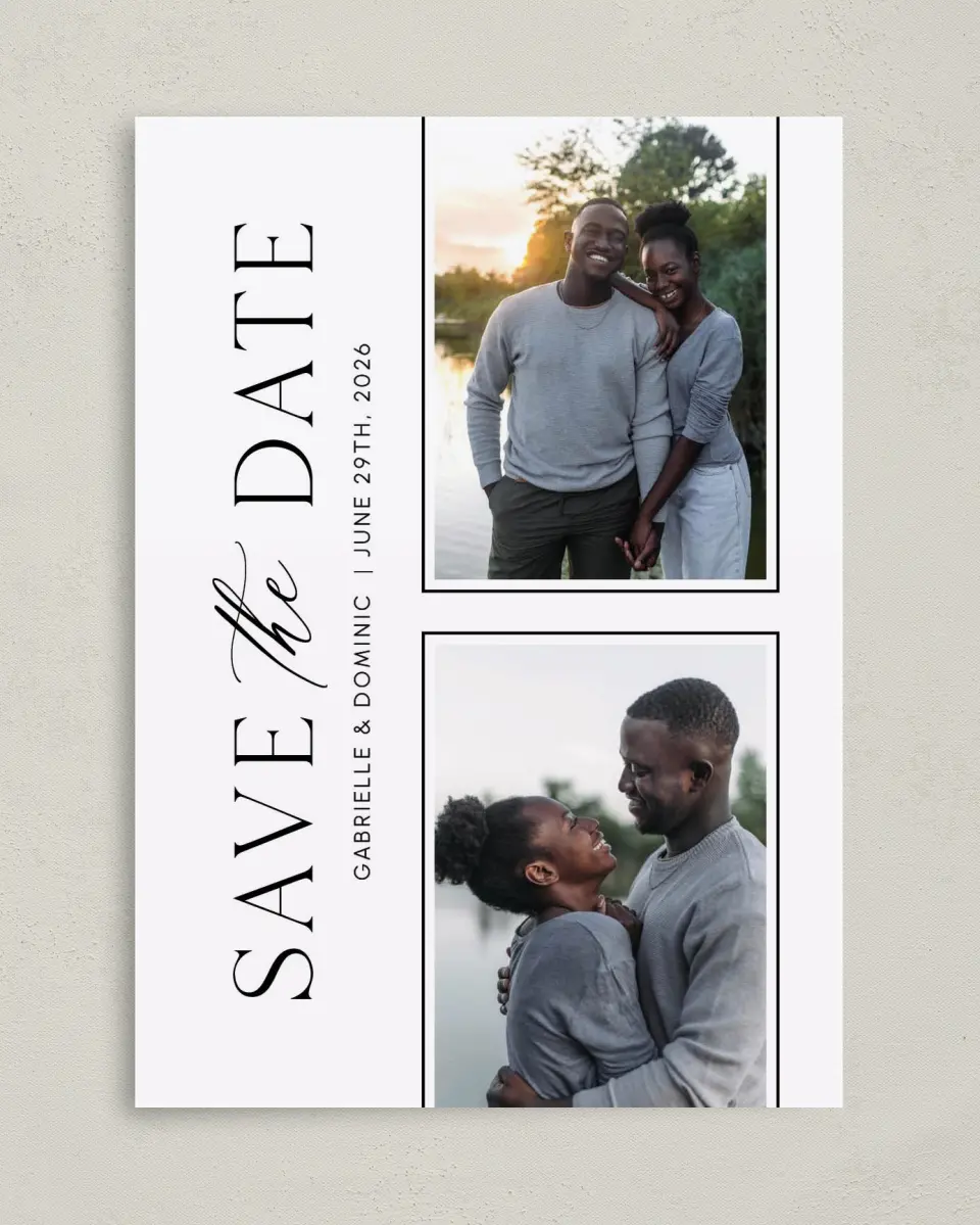 This is a 5" x 7" Christmas Card called Elegantly True printed in full color on Premium Smooth paper