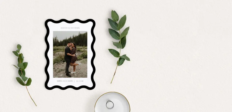Save the Date Card with Optional Guest Addressing Service