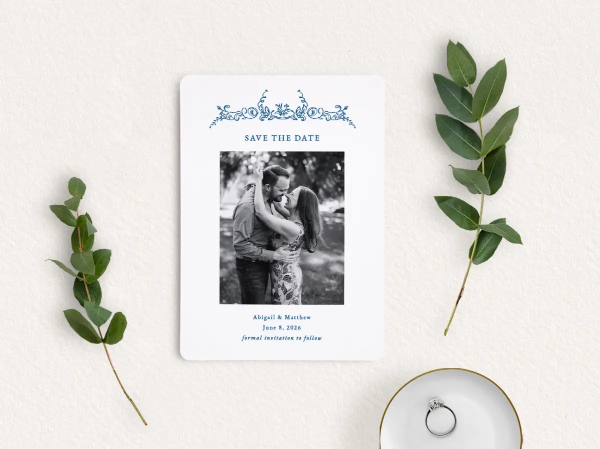 Save the Date Card with Optional Guest Addressing Service