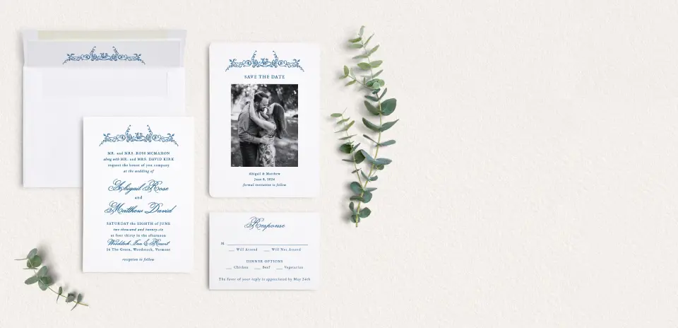Front of Save the Date Card