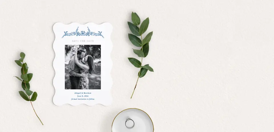 Save the Date Card with Optional Guest Addressing Service