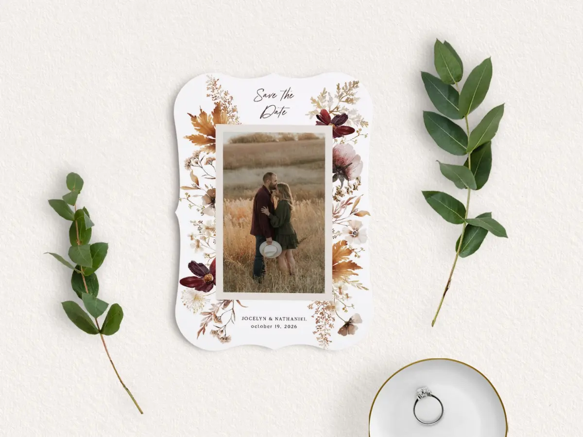 Save the Date Card with Optional Guest Addressing Service
