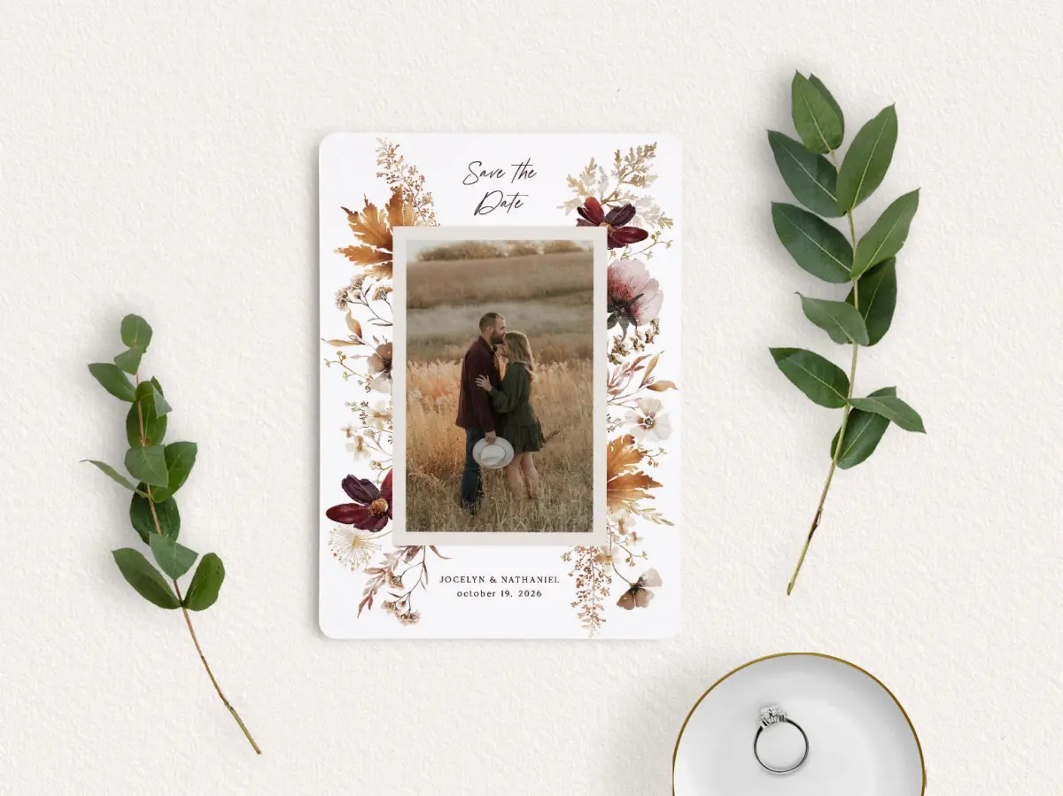 Save the Date Card with Optional Guest Addressing Service