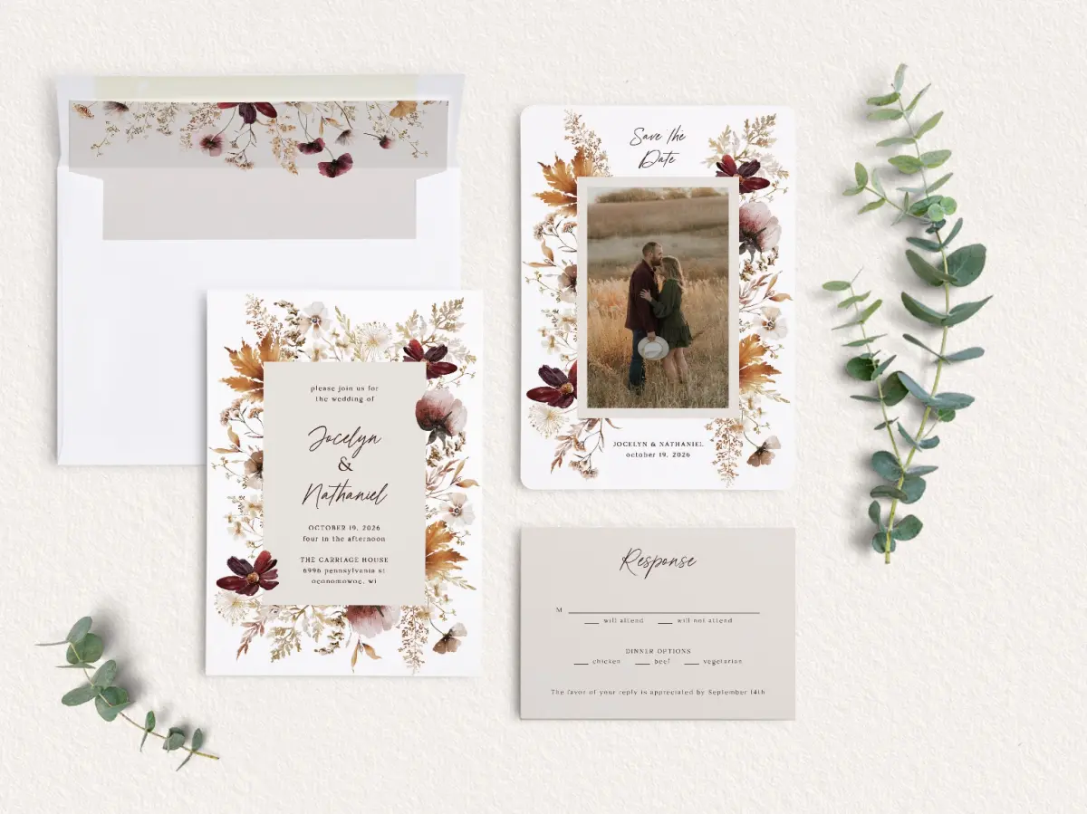 Front of Save the Date Card