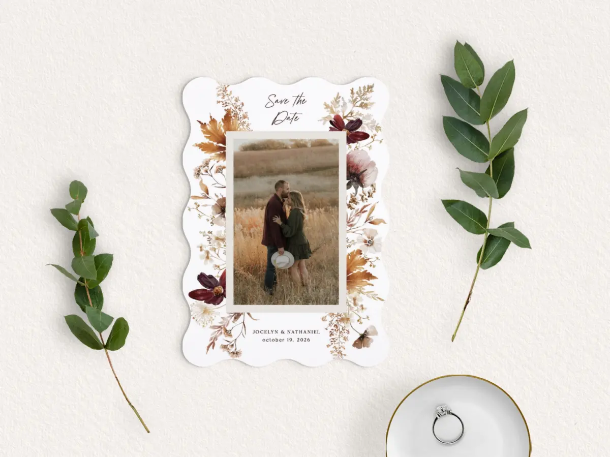 Save the Date Card with Optional Guest Addressing Service