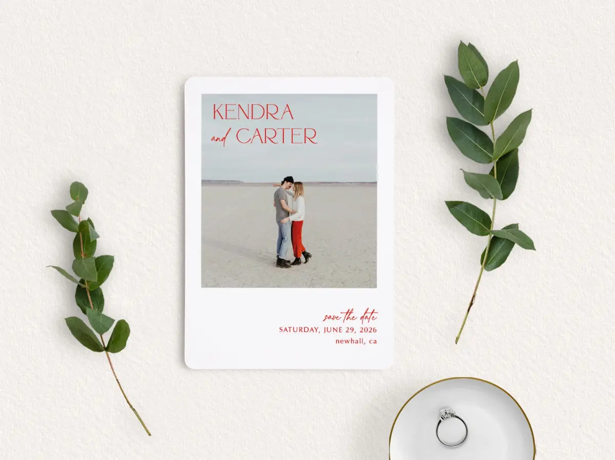 Save the Date Card with Optional Guest Addressing Service