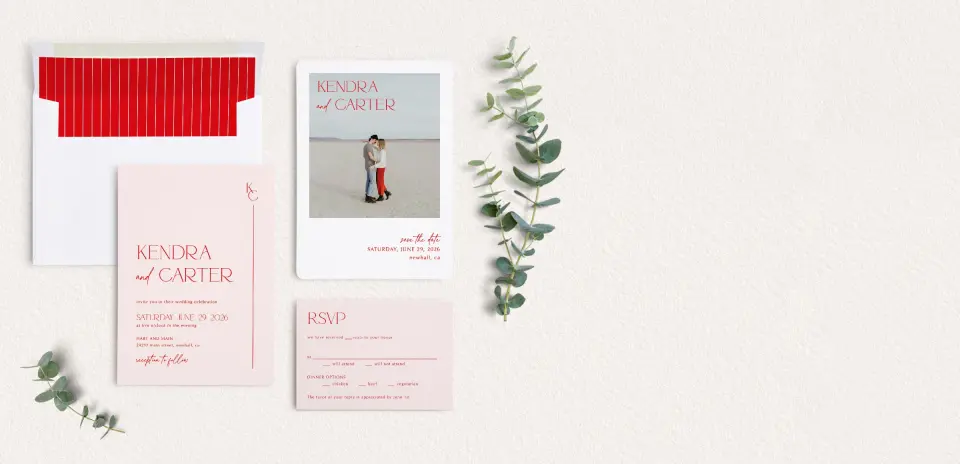 Front of Save the Date Card