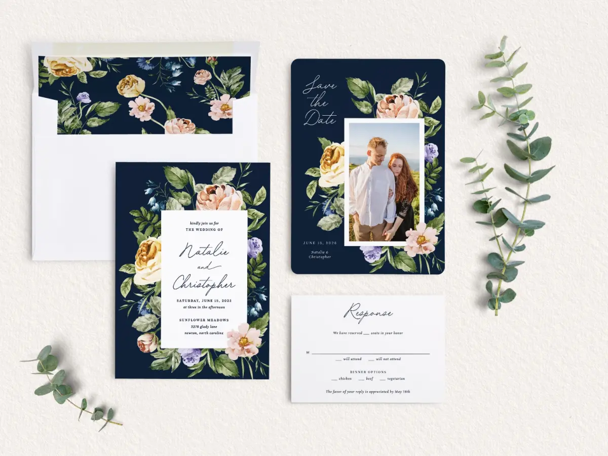 Front of Save the Date Card